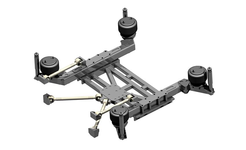 Airport shuttle car suspension