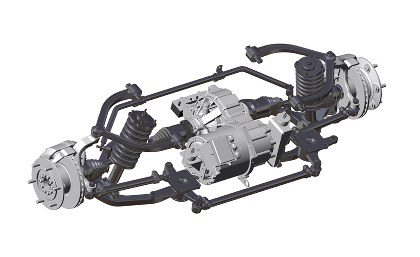 2.5TCoil spring independent suspension electric drive system